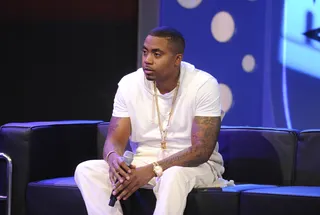 All White Everything - Nas at 106 &amp; Park, July 17, 2012.(Photo: John Ricard/BET)