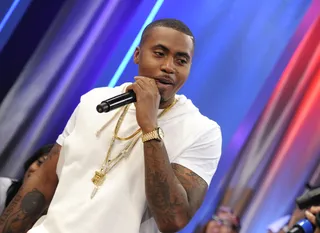 Belly of the Beast - Nas at 106 &amp; Park, July 17, 2012.(Photo: John Ricard / BET)