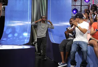 Ready - Lil Chuckee walks to the set at 106 &amp; Park, July 16, 2012. (Photo: John Ricard / BET).