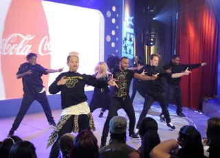 Golden - W.O.W. competitors 24K performs at 106 &amp; Park, July 11, 2012. (Photo: John Ricard / BET).