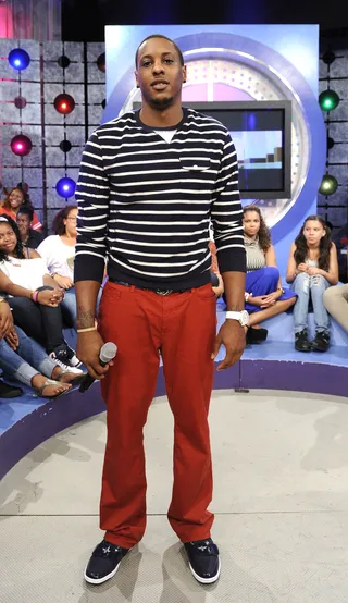 The Champ Is Here! - Mario Chalmers at 106 &amp; Park, June 9, 2012. (Photo: John Ricard / BET)