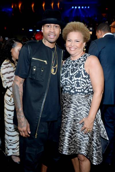Simply Smiles  - Allen Iverson and Debra Lee gather together for a nice photo together. (Photo: Bryan Steffy/BET/Getty Images for BET)