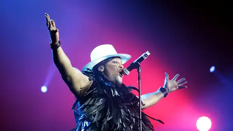 XXXXX performs live for fans at the 2016 Byron Bay Bluesfest on March 24, 2016 in Byron Bay, Australia.
