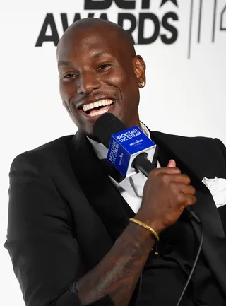 Ecstatic Afterward - Tyrese was so excited after his Bobby Womack tribute he gave a rousing interview backstage. (Photo: Frazer Harrison/BET/Getty Images for BET)