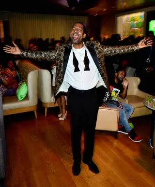 Rockin' With the Best - Tony Rock jams out in the Cricket Green Lounge. (Photo: Jerod Harris/BET/Getty Images for BET)