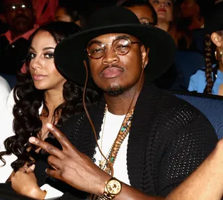 Peace and Blessings - Ne-Yo looked like he was in the zone and thoroughly happy to be in the building. That peace sign he's throwing up is a sign he's in a peaceful place, ya dig? (Photo: Johnny Nunez/BET/Getty Images for BET)
