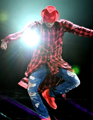 The Return of Breezy - Chris Brown delivers his first performance since his release from jail earlier this month, a rendition of his hit "Loyal." (Photo: Kevin Winter/Getty Images for BET)