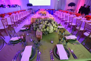 In Bloom - With crisp linens and fresh flowers adorning the tables, guests enjoyed a garden party style theme co-ordinated by designer Andre Wells.  (Photo: Michael Buckner/BET/Getty Images for BET)