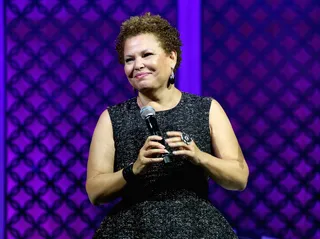 Warm Reception - BET Networks Chairman and CEO Debra L. Lee greets her guests as the evening kicks off.  (Photo: Mark Davis/BET/Getty Images for BET)