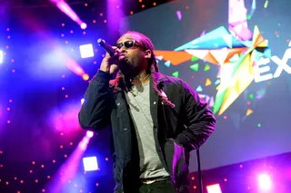 Ty Kicks it Off - Singer/rapper&nbsp;Ty Dolla $ign lets loose on stage while opening up for OutKast, A$AP Rocky and Rick Ross at the Staples Center.(Photo: Earl Gibson/BET/Getty Images for BET)