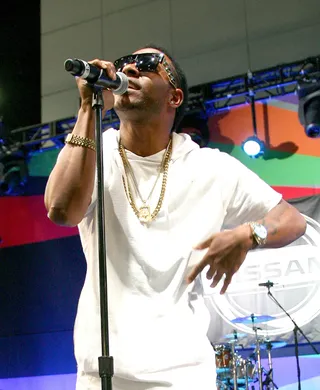 A Crowd Pleaser - Eric Bellinger made the trip worthwhile for the audience that packed into the Los Angeles Convention Center to see the Music Matters showcase. He had a majority of those in attendance singing along to his hit single &quot;I Don't Want Her.&quot;  (Photo: Tommaso Boddi/Getty Images for BET)