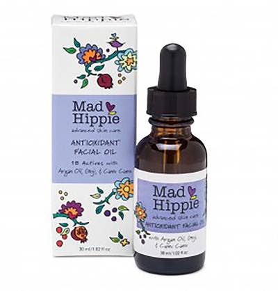 Mad Hippie Antioxidant Serum  - $24.99 - Antioxidants prevent free radicals and help your skin stay healthy and young. This Antioxidant Facial Oil is infused with superfoods such as camu camu berry, blueberry seed extract and pomegranate oil to rejuvenate your epidermis to perfection.(Photo: Courtesy of http://www.madhippie.com)