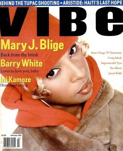 Mary Us - Mary's opus, My Life, had just been released three months prior to this cover. It was also her first time on the cover of Vibe.(Photo: VIBE Magazine, February 1995) &nbsp;