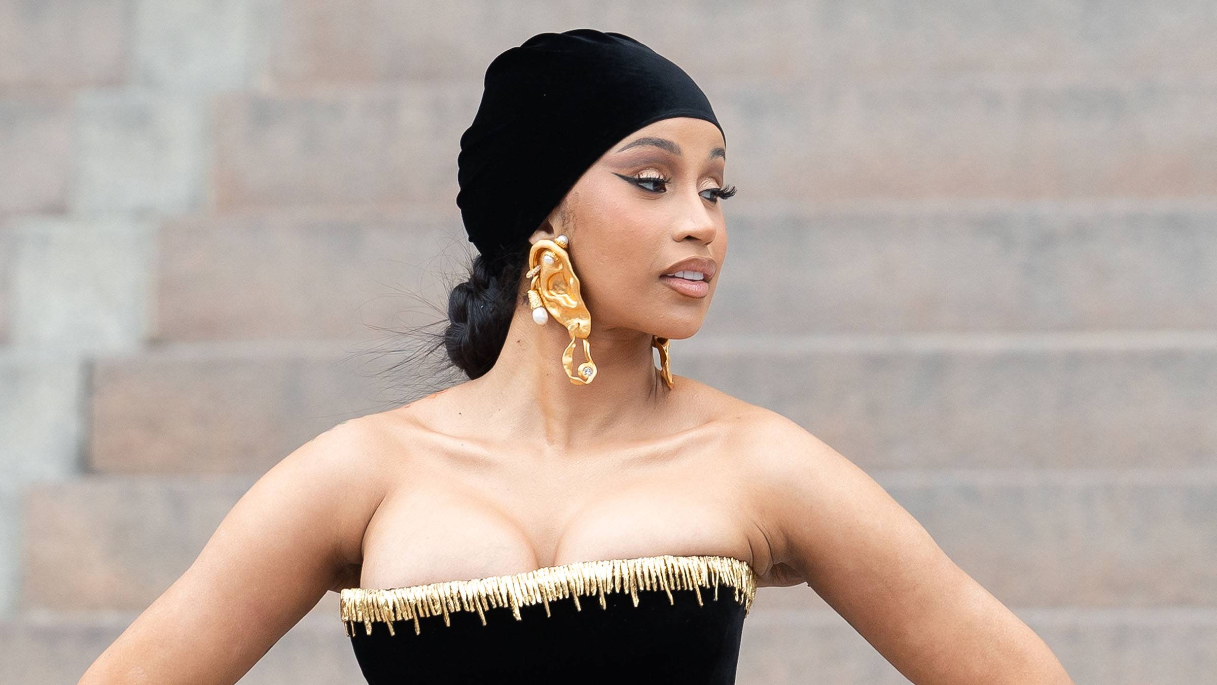 Cardi B Turns Heads At Paris Fashion Show Amid Beef With Offset