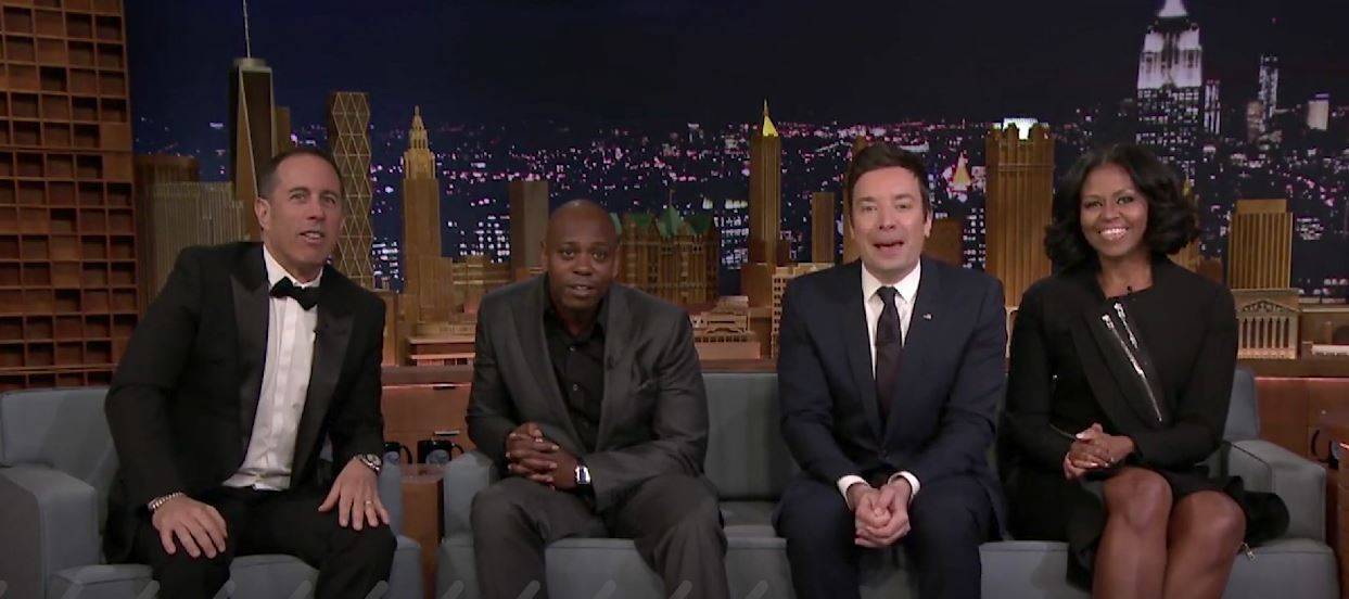 BET News Reports Dave Chappelle, Jerry Seinfeld and Stevie Wonder Send off Michelle Obama on 'The Tonight Show' 