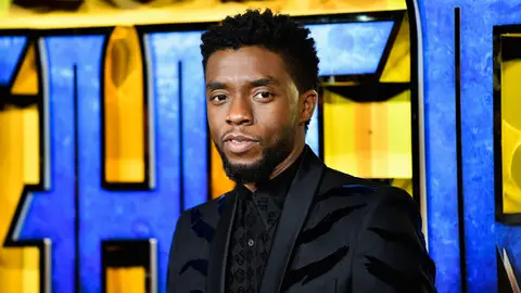 LONDON, ENGLAND - FEBRUARY 08:  Chadwick Boseman attends the European Premiere of Marvel Studios' "Black Panther" at the Eventim Apollo, Hammersmith on February 8, 2018 in London, England.  (Photo by Gareth Cattermole/Getty Images for Disney)