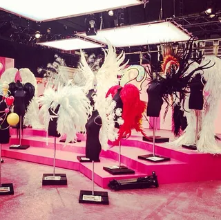 Flying High - A peek at the stunning collection of angel wings hitting the runway.  (Photo: Victoria Secret via Instagram)&nbsp;