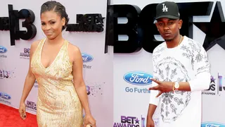 Nia Long and Kendrick Lamar - Celebs are usually super careful about what they say in public, but sometimes a little shade slips out. Our list of celebrities throwing shade starts with Nia Long, whose look said it all on the BET Awards red carpet. When the self-proclaimed &quot;King of New York&quot; tried to crash Nia's interview to give her a hug, she just left him hanging. Guess not everybody loves K-Dot.  (Photos from left: Jason Merritt/BET/Getty Images for BET, Frederick M. Brown/Getty Images for BET)