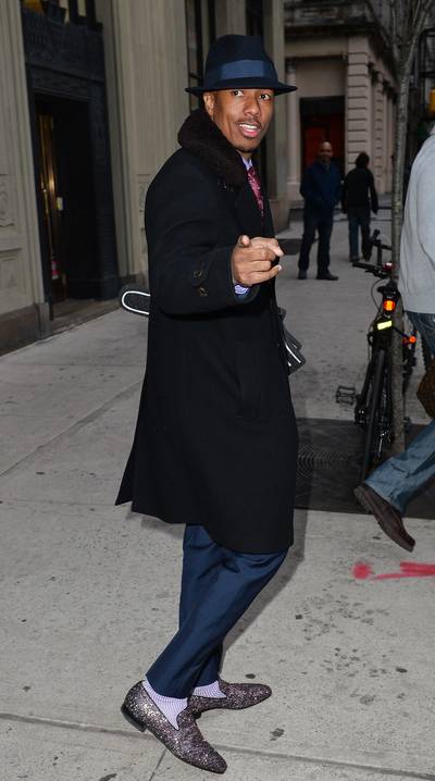 Pretty Nicky - Nick Cannon suited and booted as he leaves a building in New York City.&nbsp;(Photo: Luca Chelsea / Splash News)