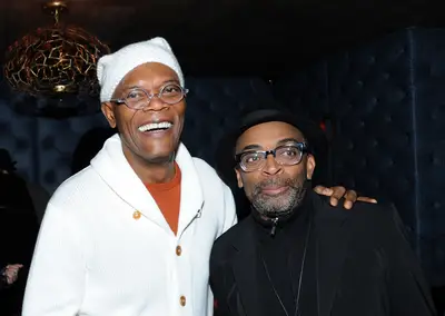 Old Friends - Samuel L. Jackson and Spike Lee attend the after party for the screening of Oldboy hosted by FilmDistrict and Complex Media with the Cinema Society and Grey Goose at TAO Downtown in New York City. (Photo: Ilya S. Savenok/Getty Images)