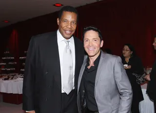 More Celeb Sightings - Producer Tony Cornelius and performer Dave Koz are snapped together with bright smiles enjoying the after party festivities.(Photo: Maury Phillips/BET/Getty Images for BET)