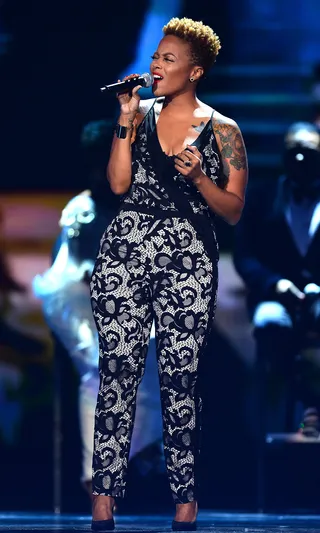 Chrisette Michele - The comparison here is really in principle; Chrisette Michele has a niche, that vintage sounding R&amp;B lane which she does so well. Similarly Tasha Cobbs has a niche as an incredible all-around gospel singer who can lead a choir and hold a song all on her own.&nbsp; (Photo: Ethan Miller/BET/Getty Images for BET)