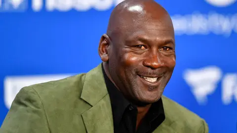 PARIS, FRANCE - JANUARY 24: Michael Jordan attends a press conference before the NBA Paris Game match between Charlotte Hornets and Milwaukee Bucks on January 24, 2020 in Paris, France. (Photo by Aurelien Meunier/Getty Images)