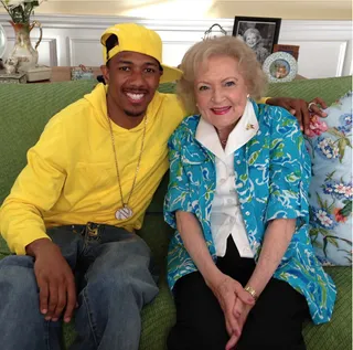 Nick Hung Out With Betty White - It's just how Nick does.  (Photo: Nick Cannon via Instagram)