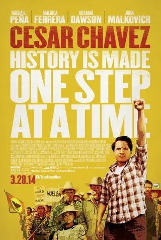 Cesar Chavez: March 28 - Michael Pena stars as the historical civil rights activist who was a family man commited to the passionate fight of securing living wages for farm workers. Cesar Chavez: An American Hero is directed by Diego Luna (Milk.)  (Photo: Canana Films)