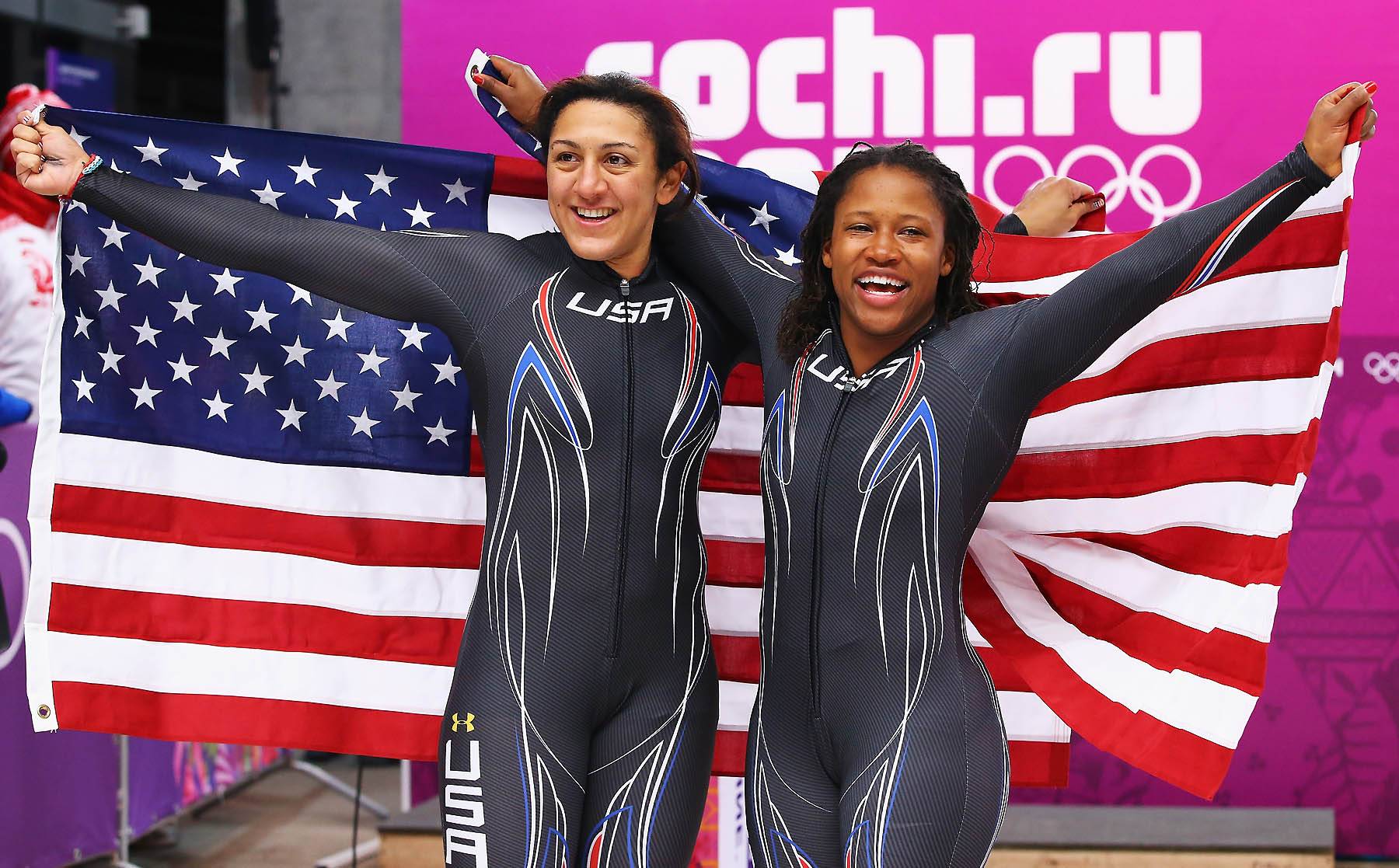 Six Months to Gold - After only six months of training for bobsledding, Williams, along with her partner Elana Meyers, won the silver medal in the bobsledding duo competition at the Sochi Olympics on Feb. 19.(Photo: Al Bello/Getty Images)