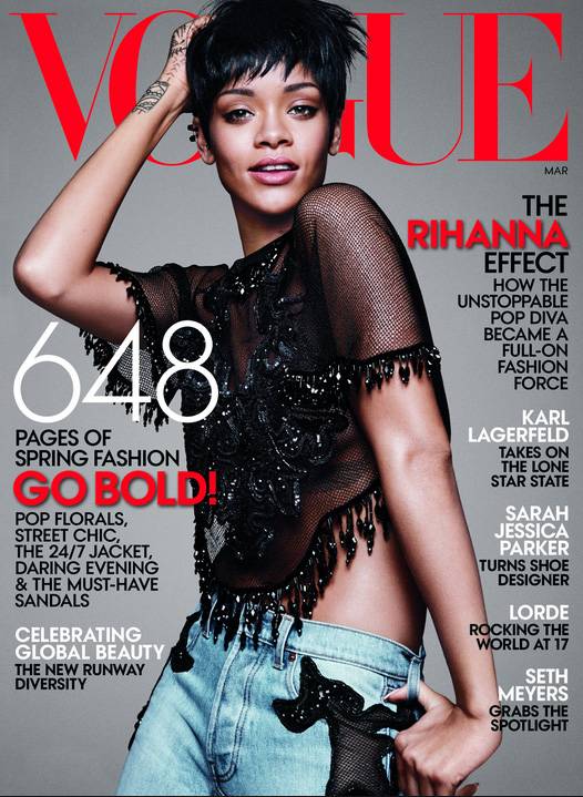 Rihanna - Rising from - Image 1 from Vogue Magazine's Black Cover Models