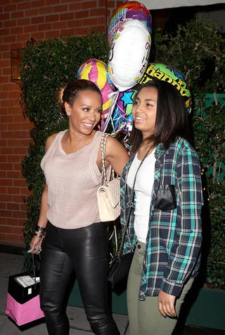 Family Time - Mel B spends some quality time with her daughter Phoenix as her eldest celebrates her 15th birthday at Mr Chow's restaurant.&nbsp;(Photo:&nbsp;MOVI Inc. / Splash News)