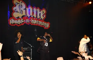 "Everything 100" - Produced by&nbsp;Wundermind, Bone Thugs-N-Harmony’s latest hit, “Everything 100,” featuring Ty Dolla $ign takes on a modern rap sound with their classic rhyme schemes. Now, instead of money and making it to the top and staying there, the group is rapping about the objects of their affection and how to handle them every way, shape and form.(Photo: Annamaria DiSanto/WireImage for Prime MultiMedia, Inc/Getty Images)