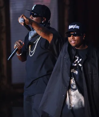 "Breakdown" - Coming off the success of “Tha Crossroads,” Bone Thugs-N-Harmony joined Mariah Carey on her 1998 smash hit “Breakdown.” It became a top five single on the charts, showed a softer side on the group and proved that they could hang with R&amp;B’s finest.(Photo: Stephen Lovekin/WireImage/Getty Images)