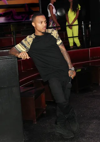 GQ - Host Bow Wow does a GQ pose while backstage. (Photo: Bennett Raglin/BET/Getty Images for BET)