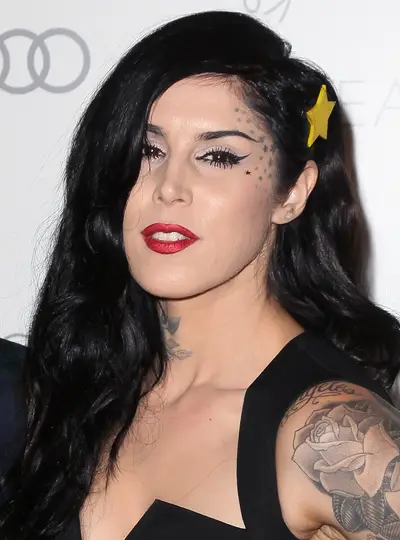 Kat Von D - The world-famous tattoo artist was born in Mexico to missionary parents. Kat moved to Los Angeles at age four and counts the city's vast Latino culture with influencing her art.(Photo: David Livingston/Getty Images)
