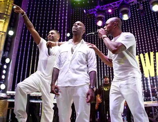 Best Group: TGT - TGT, comprised of R&amp;B vocalists&nbsp;Tyrese,&nbsp;Ginuwine and Tank, showed what they could do when they brought their super talents together on their collective debut Three Kings.(Photo: Vincent Sandoval/FilmMagic)