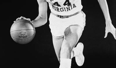Jerry West - Over his college career with West Virginia, Jerry West scored 2,309 points, 1,240 rebounds and averaged 24.8 points per game and 13.3 rebounds.&nbsp; West was named the NCAA tournament’s Most Outstanding Player in 1959.&nbsp;(Photo: Hulton Archive/Getty Images)