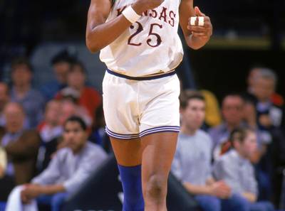 Danny Manning - Danny Manning is the all-time leading scorer (2,951 points) and rebounder (1,187) for the University of Kansas and led the Jayhawks to the national championship in 1988. After playing 15 years in the NBA, he retired in 2003 and went on to coach college basketball at his alma mater, winning another NCAA championship in 2008.&nbsp;(Photo: Getty Images)