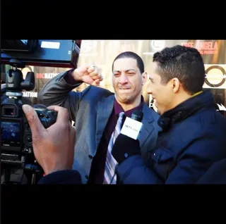 Clay Cane @ClayCane - The legendary DJ Kid Capri kicked it with BET.com's Clay Cane on the red carpet at the premiere of the new film Free Angela in NYC. (Photo: Instagram via Claycane)