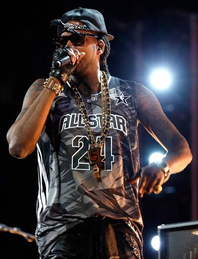 2 Chainz - 2 Chainz released his solo debut, Based on a T.R.U. Story, via Def Jam, but he’s an unofficial G.O.O.D. Music member, appearing on “Mercy” and two other songs from Cruel Summer.   (Photo: Scott Halleran/Getty Images)