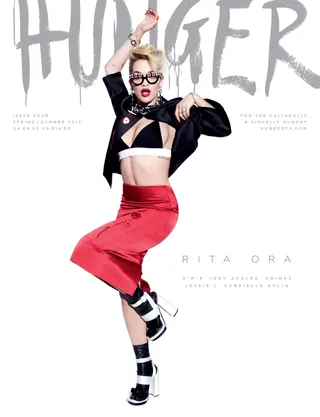 Rita Ora on Hunger - Hunger magazine honors women who rock for its upcoming April edition and chose some worthy candidates. Rita Ora and Iggy Azalea are among the female stars who will appear on the covers of the U.K. publication's “Girls” issue.  (Photo: Hunger Magazine)