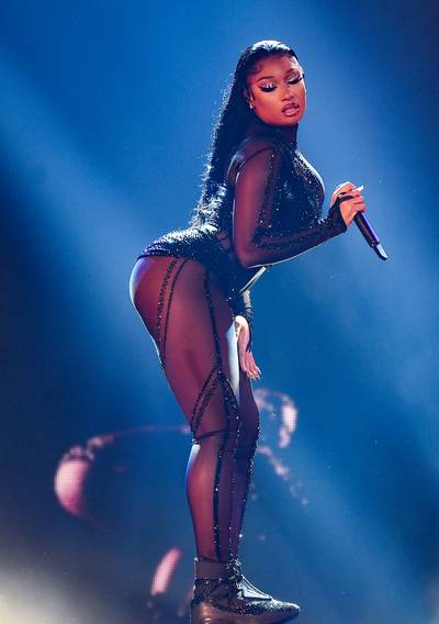 The 2020 AMAs - Megan Thee Stallion had to be one of the most anticipated performances at the 2020 American Music Awards. Making her grand debut during last night’s show, the 25-year-old rapper didn’t disappoint as she brought the house down with her brand-new single, “Body”.&nbsp;Styled by Brookelyn Styles&nbsp;and Carlos in a custom catsuit, we could not get over the song's body-positive messaging as Meg showcased her sexy curves (and twerk skills!) in the black mesh look that shimmered on stage. So iconic!(Photo: ABC via Getty Images) (Photo: ABC via Getty Images)