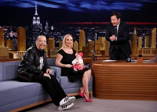 Grand Introduction - Ice-T and Coco Austin introduced their newborn to the world on Late Night With Jimmy Fallon.(Photo: Andrew Lipovsky/NBC/NBCU Photo Bank via Getty Images)