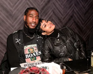 FEB 14: Teyana Taylor and Iman Shumpert - Teyana Taylor and Iman Shumpert boo'd up at Compound x Roger Dubuis' NBA All-Star Dinner.&nbsp;(Photo by Robin Marchant/Getty Images for Roger Dubuis)