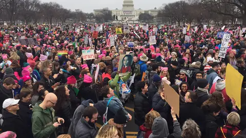 January 21, 2017. Thousands gather to fight for women's rights in D.C. at the Women's March on Washington