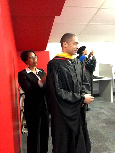 T.J. Holmes - Journalist&nbsp;T.J. Holmes&nbsp;delivered the commencement address for Clark Atlanta University on&nbsp;Monday, May 19.    (Photo: TJ Holmes via Twitter)