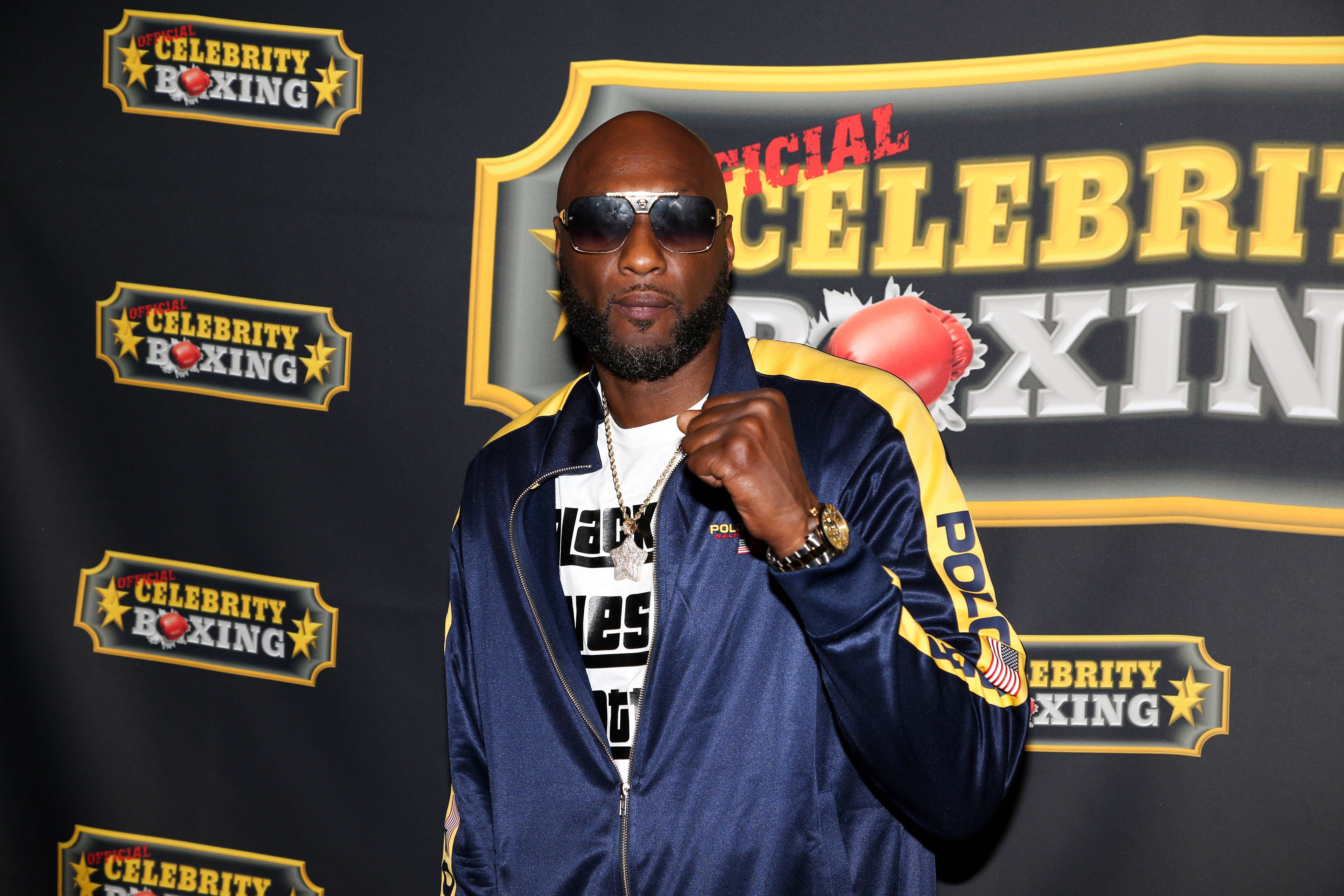 ATLANTIC CITY, NEW JERSEY - JUNE 11: Lamar Odom poses at the Celebrity Boxing match between Lamar Odom and Aaron Carter at Showboat Atlantic City on June 11, 2021 in Atlantic City, New Jersey. (Photo by Bill McCay/Getty Images)