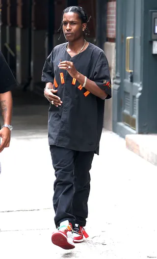 A$AP Rocky - A$AP Rocky&nbsp;was spotted out and about in New York City.(Photo: Splash News)