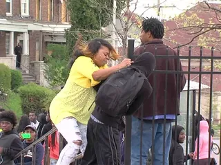 Baltimore mom Toya Graham on losing it when she saw her son rioting: - &quot;He gave me eye contact. And at that point, you know, not even thinking about cameras or anything like that. That's my only son and, at the end of the day, I don't want him to be a Freddie Gray.&quot;(Photo: WMAR Baltimore)